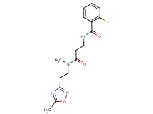 2-fluoro-N-(3-{methyl[2-(5-methyl-1,2,4-oxadiazol-3-yl)ethyl]amino}-3-oxopropyl)benzamide