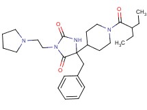 5-benzyl-5-[1-(2-ethylbutanoyl)-4-piperidinyl]-3-[2-(1-pyrrolidinyl)ethyl]-2,4-imidazolidinedione