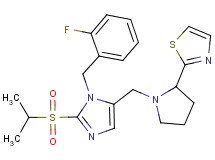 2-(1-{[1-(2-fluorobenzyl)-2-(isopropylsulfonyl)-1H-imidazol-5-yl]methyl}-2-pyrrolidinyl)-1,3-thiazole