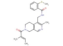 N-({3-methyl-7-[(2E)-2-methyl-2-butenoyl]-5,6,7,8-tetrahydro-2,7-naphthyridin-4-yl}methyl)-2-(methylthio)benzamide