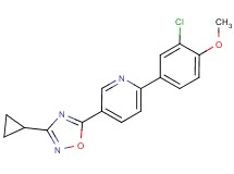 2-(3-chloro-4-methoxyphenyl)-5-(3-cyclopropyl-1,2,4-oxadiazol-5-yl)pyridine