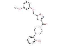 2-[4-({5-[(3-methoxyphenoxy)methyl]-3-isoxazolyl}carbonyl)-1-piperazinyl]phenol