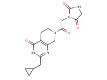 3-{2-[2-(cyclopropylmethyl)-4-oxo-4,5,6,8-tetrahydropyrido[3,4-d]pyrimidin-7(3H)-yl]-2-oxoethyl}-2,4-imidazolidinedione