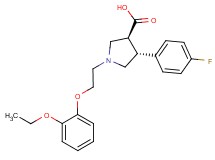 (3S*,4R*)-1-[2-(2-ethoxyphenoxy)ethyl]-4-(4-fluorophenyl)pyrrolidine-3-carboxylic acid