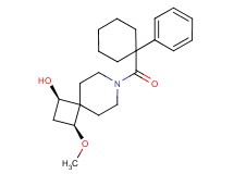 (1R*,3S*)-3-methoxy-7-[(1-phenylcyclohexyl)carbonyl]-7-azaspiro[3.5]nonan-1-ol