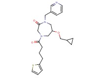 6-(cyclopropylmethoxy)-1-(3-pyridinylmethyl)-4-[4-(2-thienyl)butanoyl]-1,4-diazepan-2-one