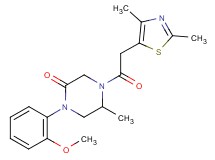 4-[(2,4-dimethyl-1,3-thiazol-5-yl)acetyl]-1-(2-methoxyphenyl)-5-methyl-2-piperazinone