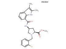 methyl (4S)-4-{[(2,3-dimethyl-1H-indol-7-yl)carbonyl]amino}-1-(2-fluorobenzyl)-L-prolinate