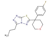 6-[4-(4-fluorophenyl)tetrahydro-2H-pyran-4-yl]-3-propyl[1,2,4]triazolo[3,4-b][1,3,4]thiadiazole