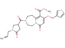 methyl 3-[(1-allyl-5-oxo-3-pyrrolidinyl)carbonyl]-7-oxo-9-(3-thienylmethoxy)-1,2,3,4,5,7-hexahydropyrido[1,2-d][1,4]diazepine-10-carboxylate