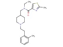 N-ethyl-2-methyl-N-({1-[2-(2-methylphenyl)ethyl]-4-piperidinyl}methyl)-1,3-thiazole-4-carboxamide