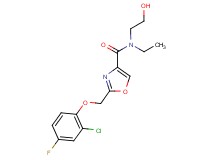 2-[(2-chloro-4-fluorophenoxy)methyl]-N-ethyl-N-(2-hydroxyethyl)-1,3-oxazole-4-carboxamide