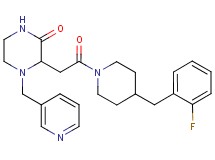 3-{2-[4-(2-fluorobenzyl)-1-piperidinyl]-2-oxoethyl}-4-(3-pyridinylmethyl)-2-piperazinone
