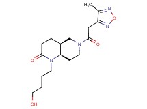 (4aS*,8aR*)-1-(4-hydroxybutyl)-6-[(4-methyl-1,2,5-oxadiazol-3-yl)acetyl]octahydro-1,6-naphthyridin-2(1H)-one