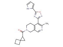 6-methyl-5-[5-(1H-pyrrol-2-yl)-1,2,4-oxadiazol-3-yl]-2-(spiro[2.3]hex-1-ylcarbonyl)-1,2,3,4-tetrahydro-2,7-naphthyridine