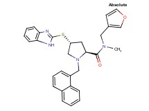 (4R)-4-(1H-benzimidazol-2-ylthio)-N-(3-furylmethyl)-N-methyl-1-(1-naphthylmethyl)-L-prolinamide