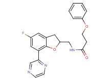 N-{[5-fluoro-7-(2-pyrazinyl)-2,3-dihydro-1-benzofuran-2-yl]methyl}-3-phenoxypropanamide