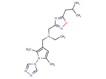 N-{[2,5-dimethyl-1-(4H-1,2,4-triazol-4-yl)-1H-pyrrol-3-yl]methyl}-N-[(5-isobutyl-1,2,4-oxadiazol-3-yl)methyl]ethanamine