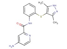 4-amino-N-{2-[(3,5-dimethyl-1H-pyrazol-4-yl)thio]phenyl}pyridine-2-carboxamide