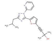 4-[5-(3-isobutyl-1-pyridin-2-yl-1H-1,2,4-triazol-5-yl)-2-furyl]-2-methylbut-3-yn-2-ol