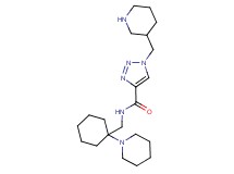 N-[(1-piperidin-1-ylcyclohexyl)methyl]-1-(piperidin-3-ylmethyl)-1H-1,2,3-triazole-4-carboxamide
