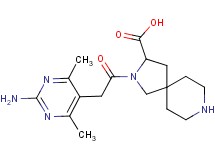 2-[(2-amino-4,6-dimethyl-5-pyrimidinyl)acetyl]-2,8-diazaspiro[4.5]decane-3-carboxylic acid