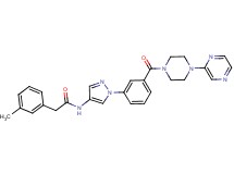 2-(3-methylphenyl)-N-[1-(3-{[4-(2-pyrazinyl)-1-piperazinyl]carbonyl}phenyl)-1H-pyrazol-4-yl]acetamide