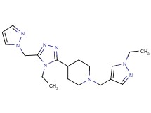1-[(1-ethyl-1H-pyrazol-4-yl)methyl]-4-[4-ethyl-5-(1H-pyrazol-1-ylmethyl)-4H-1,2,4-triazol-3-yl]piperidine
