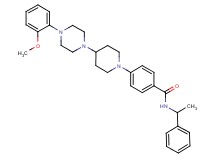 4-{4-[4-(2-methoxyphenyl)-1-piperazinyl]-1-piperidinyl}-N-(1-phenylethyl)benzamide