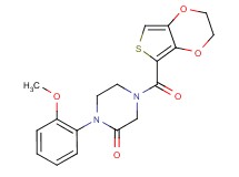 4-(2,3-dihydrothieno[3,4-b][1,4]dioxin-5-ylcarbonyl)-1-(2-methoxyphenyl)-2-piperazinone