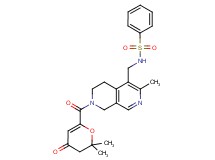 N-({7-[(2,2-dimethyl-4-oxo-3,4-dihydro-2H-pyran-6-yl)carbonyl]-3-methyl-5,6,7,8-tetrahydro-2,7-naphthyridin-4-yl}methyl)benzenesulfonamide