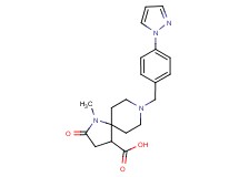 1-methyl-2-oxo-8-[4-(1H-pyrazol-1-yl)benzyl]-1,8-diazaspiro[4.5]decane-4-carboxylic acid