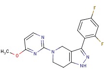 3-(2,4-difluorophenyl)-5-(4-methoxy-2-pyrimidinyl)-4,5,6,7-tetrahydro-1H-pyrazolo[4,3-c]pyridine
