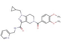 1-(cyclopropylmethyl)-5-(3,4-dimethoxybenzoyl)-N-(2-pyridinylmethyl)-4,5,6,7-tetrahydro-1H-pyrazolo[4,3-c]pyridine-3-carboxamide