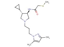 N-{rel-(3R,4S)-4-cyclopropyl-1-[3-(3,5-dimethyl-1H-pyrazol-1-yl)propyl]-3-pyrrolidinyl}-2-(methylthio)acetamide hydrochloride