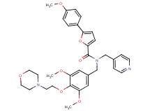 N-{3,5-dimethoxy-4-[2-(4-morpholinyl)ethoxy]benzyl}-5-(4-methoxyphenyl)-N-(4-pyridinylmethyl)-2-furamide