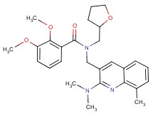 N-{[2-(dimethylamino)-8-methyl-3-quinolinyl]methyl}-2,3-dimethoxy-N-(tetrahydro-2-furanylmethyl)benzamide