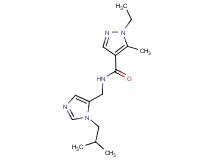 1-ethyl-N-[(1-isobutyl-1H-imidazol-5-yl)methyl]-5-methyl-1H-pyrazole-4-carboxamide