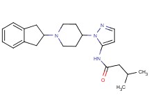 N-{1-[1-(2,3-dihydro-1H-inden-2-yl)-4-piperidinyl]-1H-pyrazol-5-yl}-3-methylbutanamide