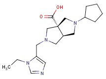 (3aR*,6aR*)-2-cyclopentyl-5-[(1-ethyl-1H-imidazol-5-yl)methyl]hexahydropyrrolo[3,4-c]pyrrole-3a(1H)-carboxylic acid
