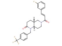 (4aR*,8aS*)-6-[(2E)-3-(3-fluorophenyl)-2-propenoyl]-1-[4-(trifluoromethyl)benzyl]octahydro-1,6-naphthyridin-2(1H)-one