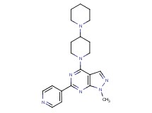 1'-[1-methyl-6-(4-pyridinyl)-1H-pyrazolo[3,4-d]pyrimidin-4-yl]-1,4'-bipiperidine