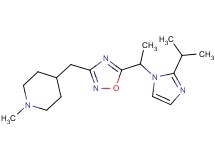 4-({5-[1-(2-isopropyl-1H-imidazol-1-yl)ethyl]-1,2,4-oxadiazol-3-yl}methyl)-1-methylpiperidine