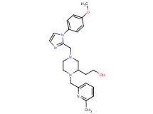 2-{4-{[1-(4-methoxyphenyl)-1H-imidazol-2-yl]methyl}-1-[(6-methyl-2-pyridinyl)methyl]-2-piperazinyl}ethanol