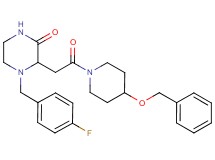 3-{2-[4-(benzyloxy)-1-piperidinyl]-2-oxoethyl}-4-(4-fluorobenzyl)-2-piperazinone