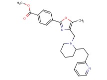 methyl 4-[5-methyl-4-({2-[2-(2-pyridinyl)ethyl]-1-piperidinyl}methyl)-1,3-oxazol-2-yl]benzoate