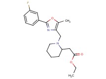 ethyl (1-{[2-(3-fluorophenyl)-5-methyl-1,3-oxazol-4-yl]methyl}-2-piperidinyl)acetate