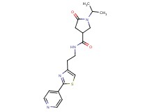 1-isopropyl-5-oxo-N-{2-[2-(4-pyridinyl)-1,3-thiazol-4-yl]ethyl}-3-pyrrolidinecarboxamide