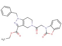 ethyl 1-benzyl-5-[(2-oxo-1,3-benzoxazol-3(2H)-yl)acetyl]-4,5,6,7-tetrahydro-1H-pyrazolo[4,3-c]pyridine-3-carboxylate