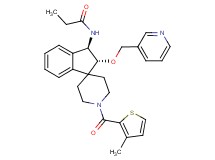 N-[(2R*,3R*)-1'-[(3-methyl-2-thienyl)carbonyl]-2-(3-pyridinylmethoxy)-2,3-dihydrospiro[indene-1,4'-piperidin]-3-yl]propanamide